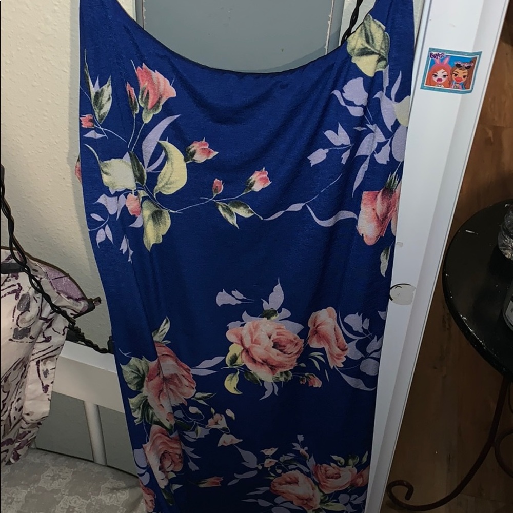 blue dress